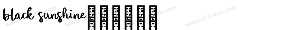 black sunshine字体转换